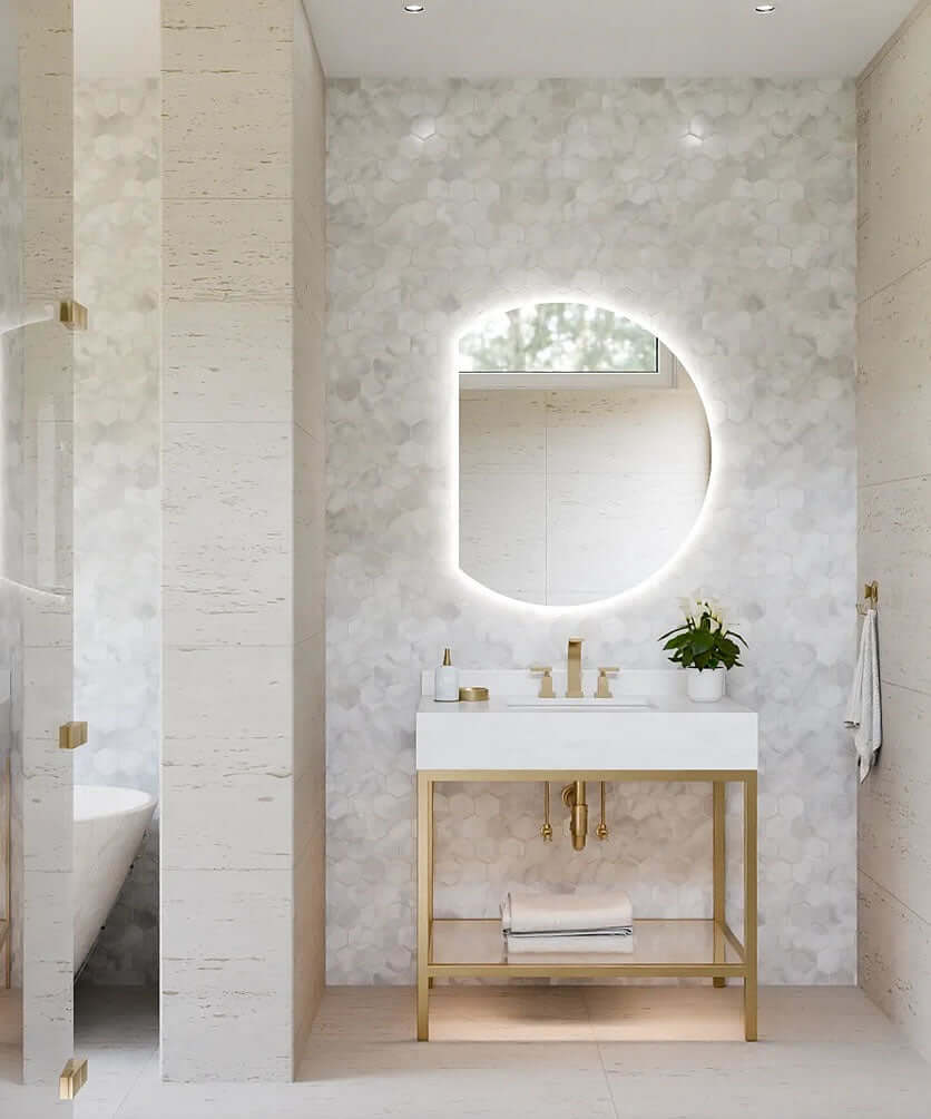 Solis LED Backlit Bathroom Vanity Mirror – 30" or 40" Wide - by Electric Mirror