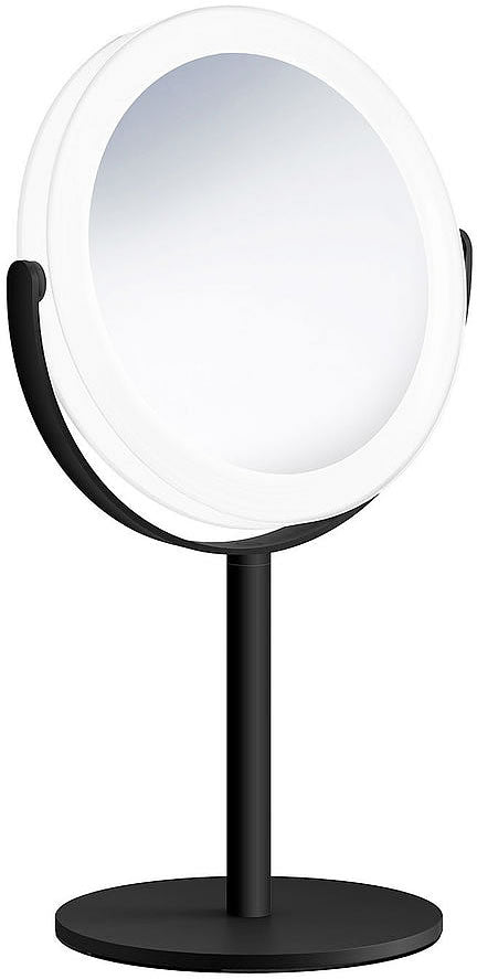 7x/1x Cordless Free-Standing Makeup/Shaving Mirror, Black or Chrome - Outline Collection by SMEDBO