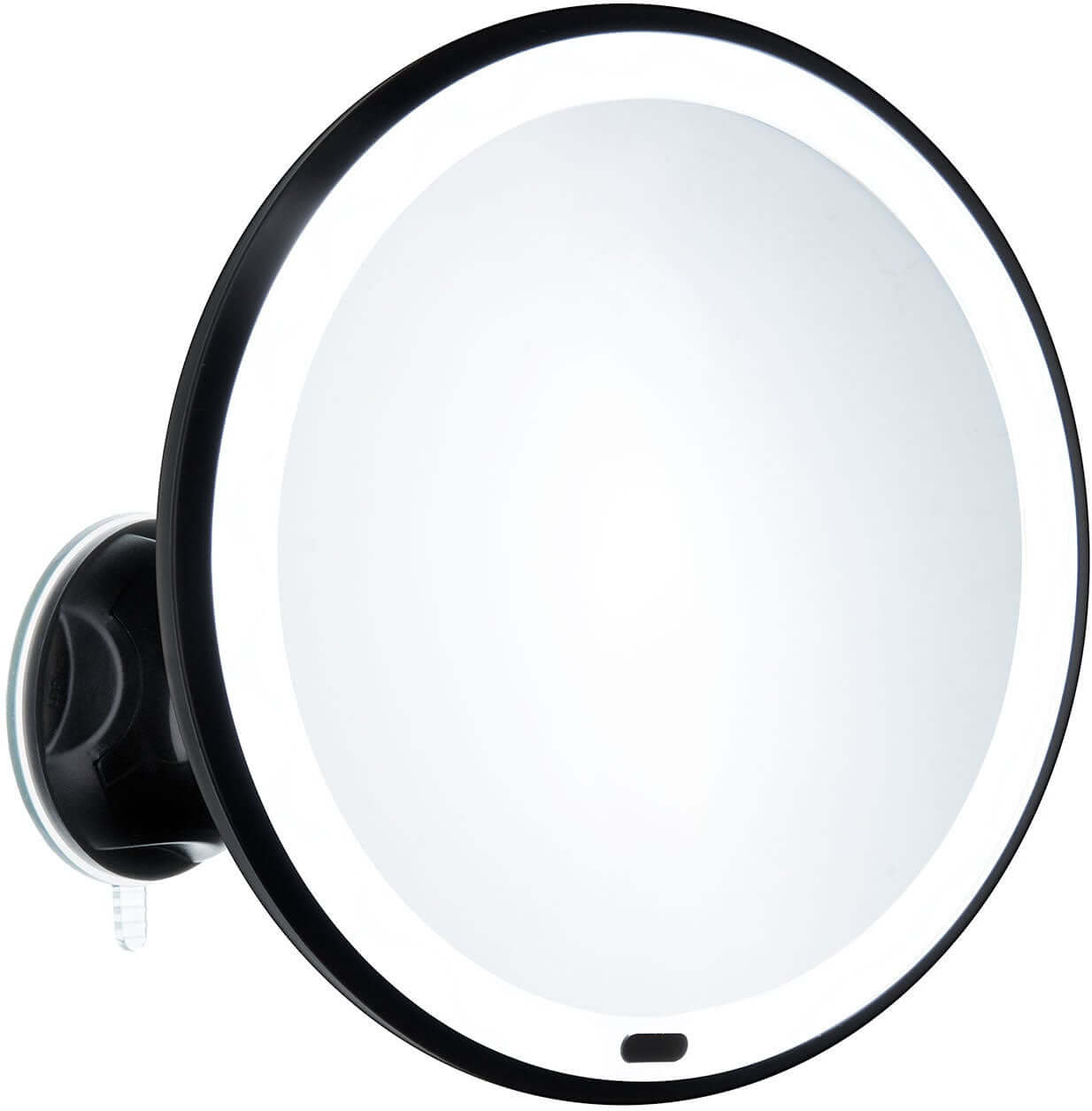 Suction-Cup LED Makeup Mirror in Black or Chrome - Beslagsboden