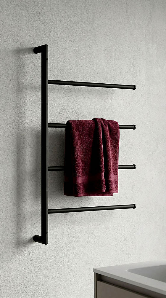4-Swivel Bar Wall-Mounted Towel Bar - Stainless Steel or Matte Black - SMEDBO