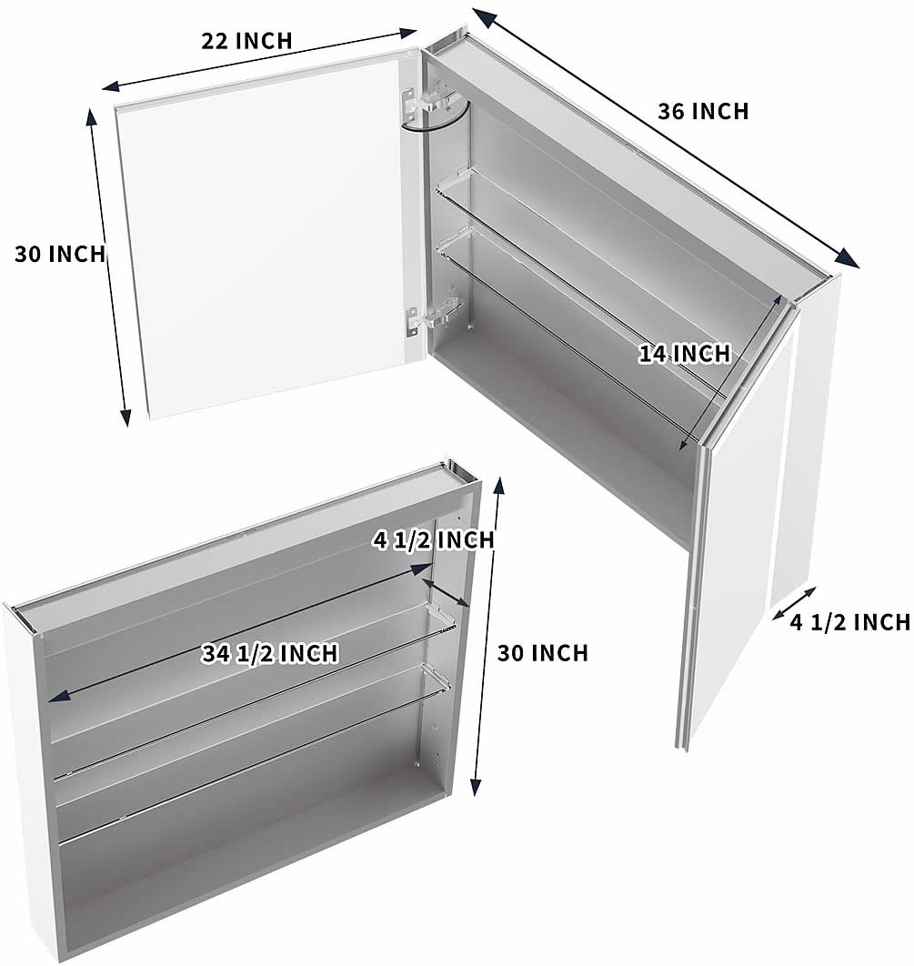 Reluma 36" Wide x 30" High - Dimensions
