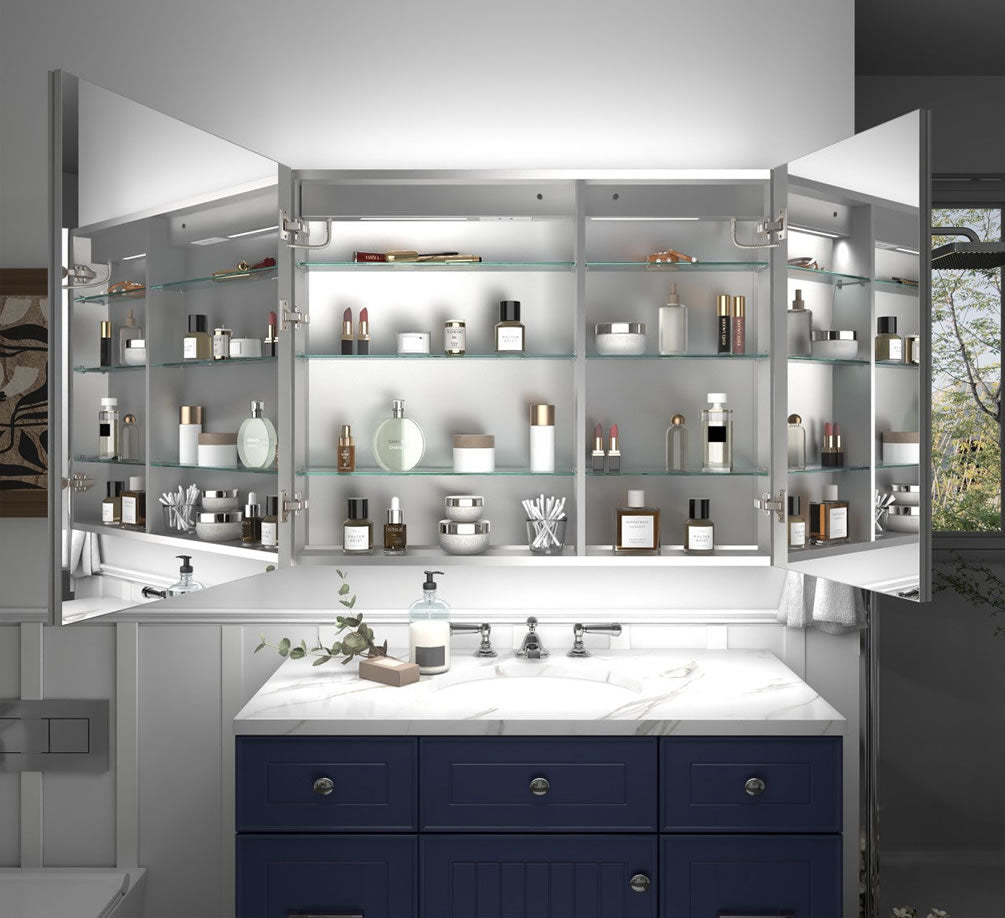 40" Reluma LED Medicine Cabinet 30", or 32" High, Recessed or Surface Mount – Mirror Luxe