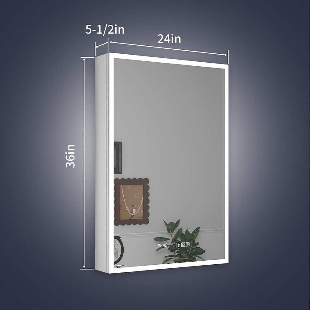Reluma 24" Wide x 36" High x 5.5" Deep