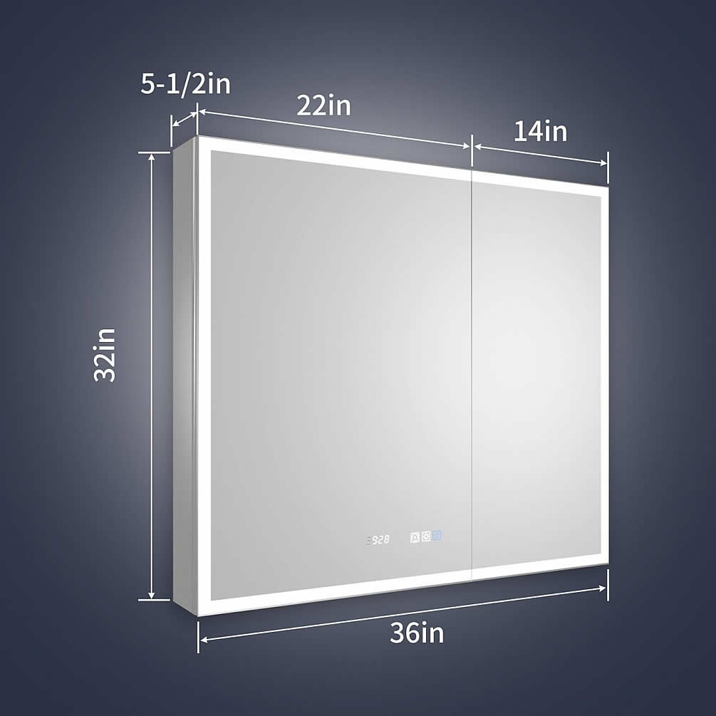 Reluma 36" Wide x 32" High - Dimensions