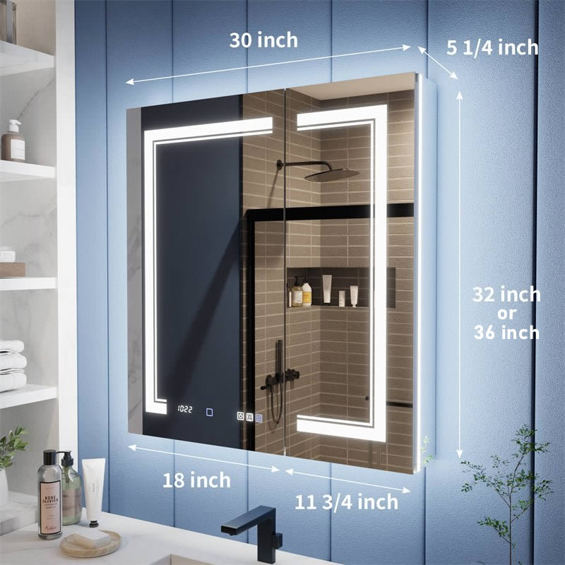 Dimensions - Mirror Luxe Iriel 30" Wide Medicine Cabinet