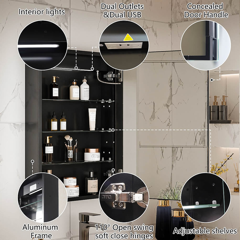 Belvara Black 20"x 30" Featueres