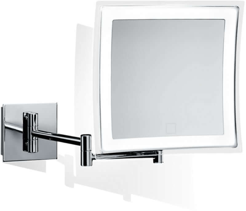 BS 84 TOUCH Battery Operated 5x LED Makeup Mirror with Lights - in Polished Chrome by Decor Walther