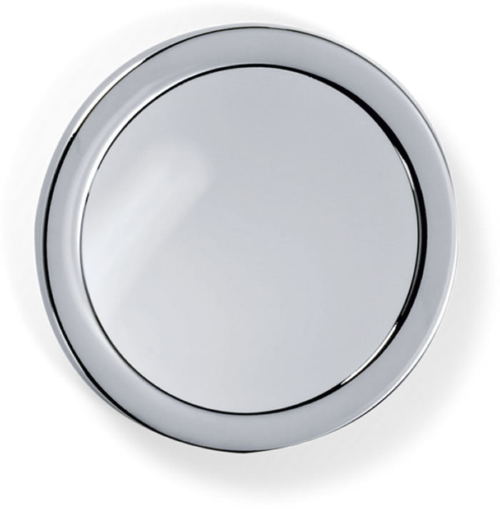 Decor Walther 5-1/2" Diameter triple suction-cup mirror.  5x Magnification and Stainless Steel construction.  Great for travel.