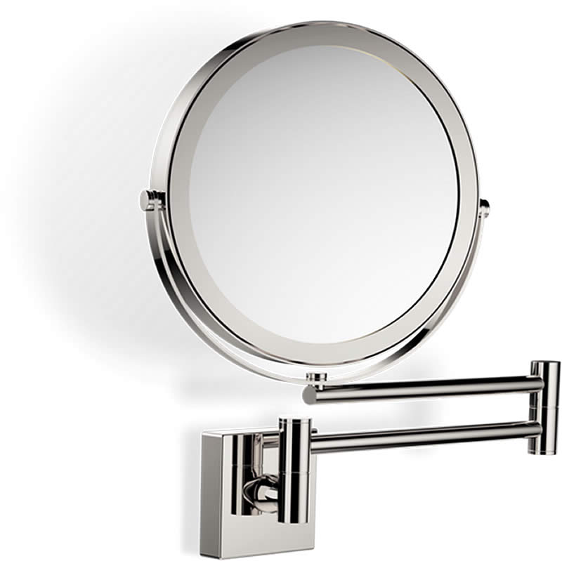 SP 28/2/V Solid Brass Wall-Mounted 5x/1x Makeup Mirror in 6 Decorator Finishes by Decor Walther - Perfect Makeup Mirrors