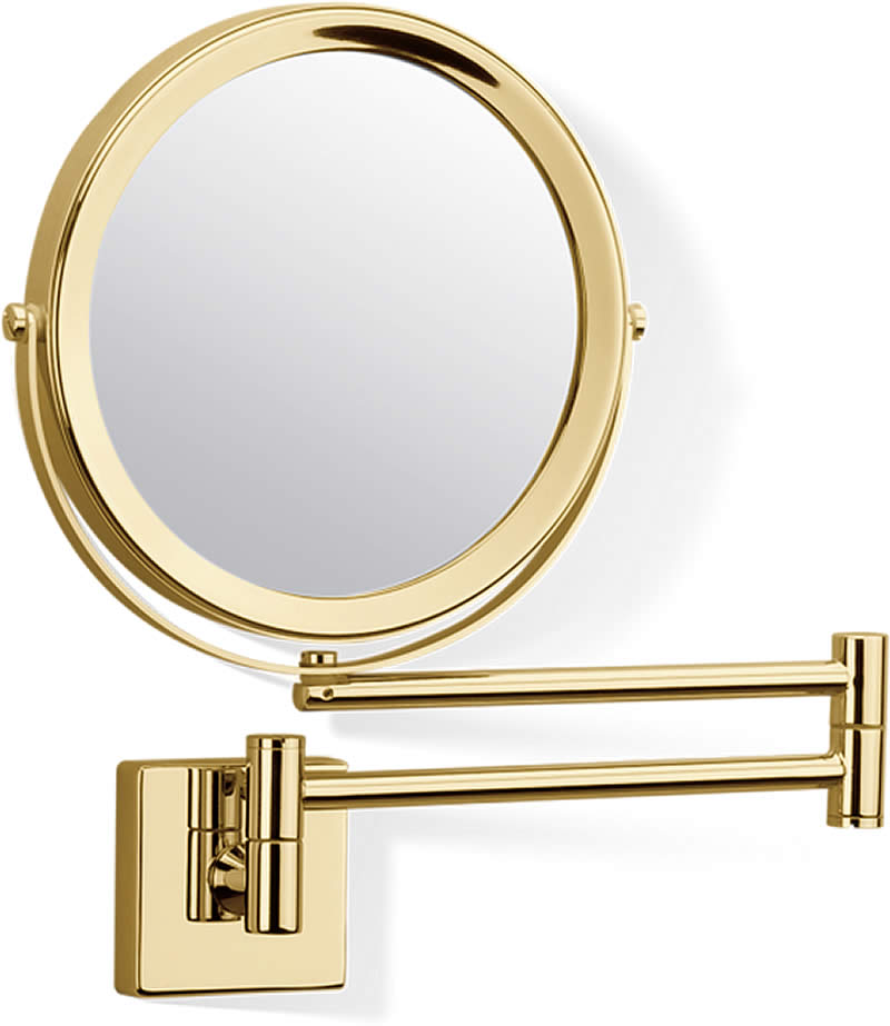 SP 28/2/V Solid Brass Wall-Mounted 5x/1x Makeup Mirror in 6 Decorator Finishes by Decor Walther - Perfect Makeup Mirrors