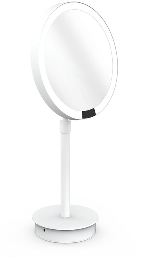 Decor Walther - Matte White, adjustable height, head tilts and swivels.n, auto off, sensor operation.