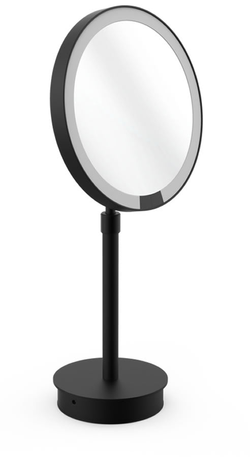 Matte Black Stainless Steel by Decor Walther.  Memory sensor on, auto off, dimmer, CRI 90+, adjustable LED coloration, and more.