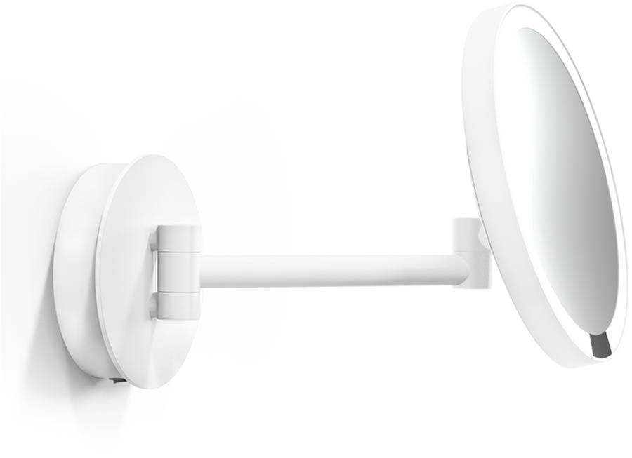 JUST LOOK PLUS WD 5x or 7x LED Hardwired Makeup Mirror with Lights - 3 Finishes by Decor Walther - Perfect Makeup Mirrors