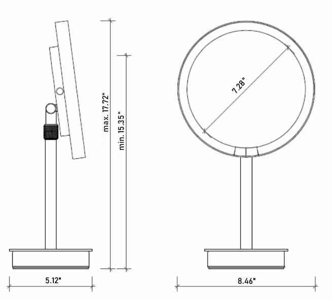 Decor Walther JUST LOOK PLUS SR 5x & 7x Dimensions