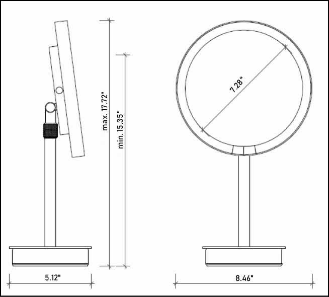 Decor Walther JUST LOOK PLUS SR 5x & 7x Dimensions