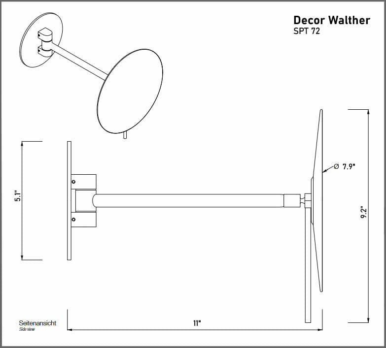 Decor Walther SPT 72 Technical Drawing