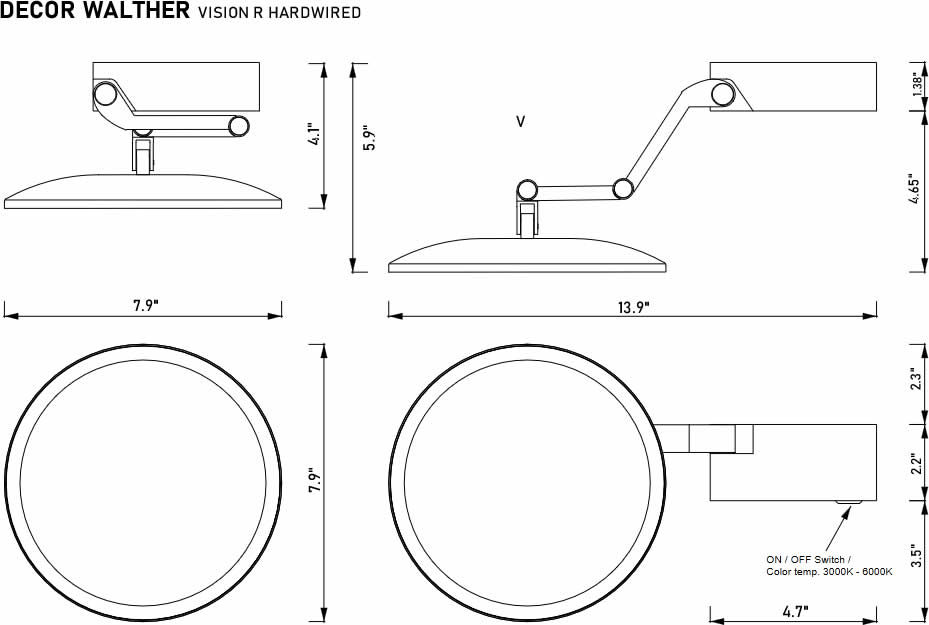 VISION R by Decor Walther - Technical Drawing
