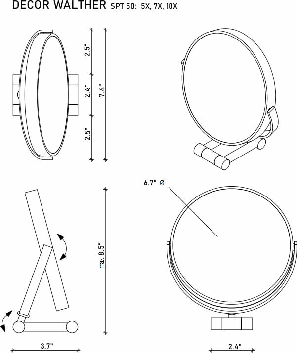 SPT 50 by Decor Walther - technical drawing