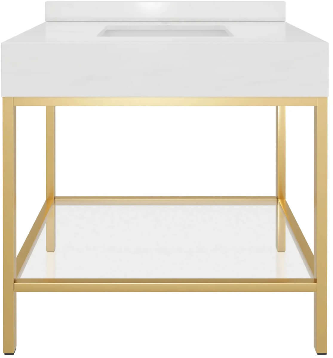 Sevannah 36" Open Bathroom Vanity with Quartz Countertop and Sink by Electric Mirror - Perfect Makeup Mirrors
