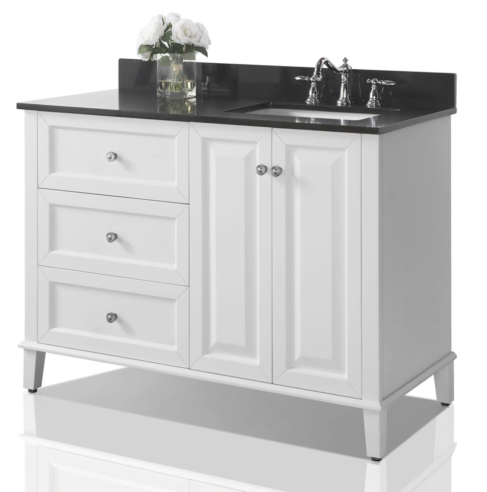 Doors and Sink at Right - Hannah by Ancerre Designs - Nickel Hardware.  Faucet not included.