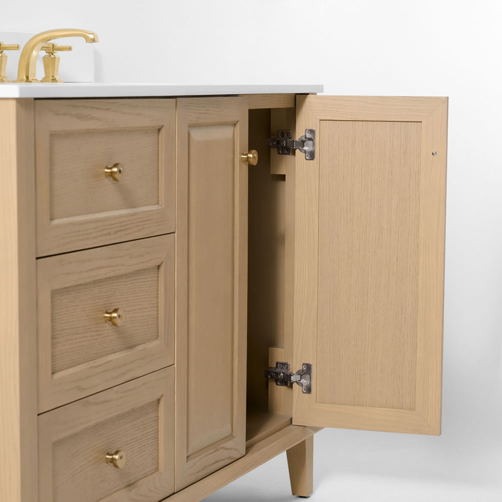Hannah 42" and 48" Oak Finish Solid Wood Vanitty Set by Ancerre Designs
