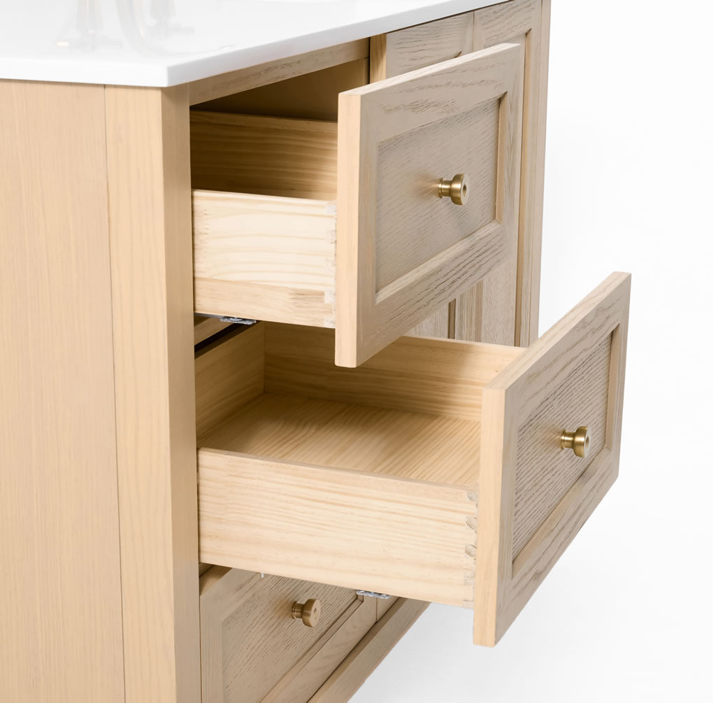 Hannah 42" and 48" Oak Finish Solid Wood Vanitty Set by Ancerre Designs