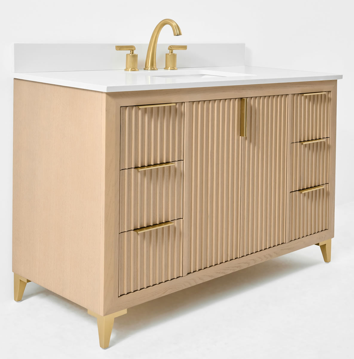 Turlington 48"Solid Wood Vanitty Set Finished in American Oak or Black Oak by Ancerre Designs