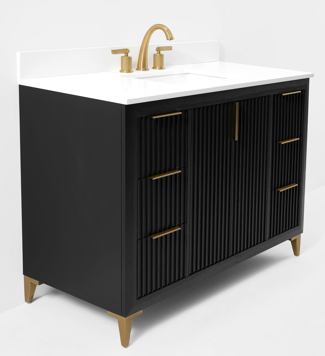 Turlington 48"Solid Wood Vanitty Set Finished in American Oak or Black Oak by Ancerre Designs