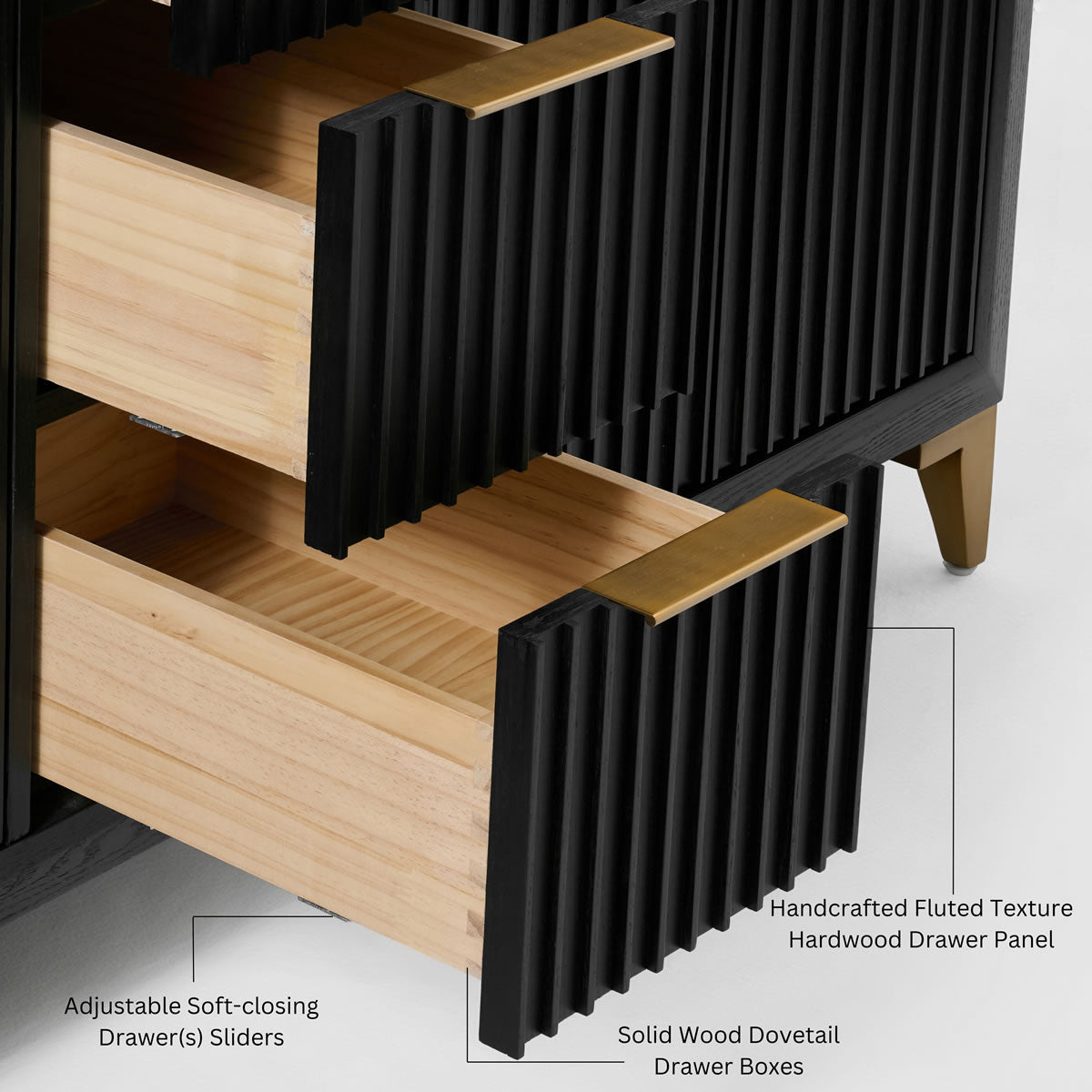 Turlington 36" Solid Wood Vanitty Set Finished in American Oak or Black Oak by Ancerre Designs