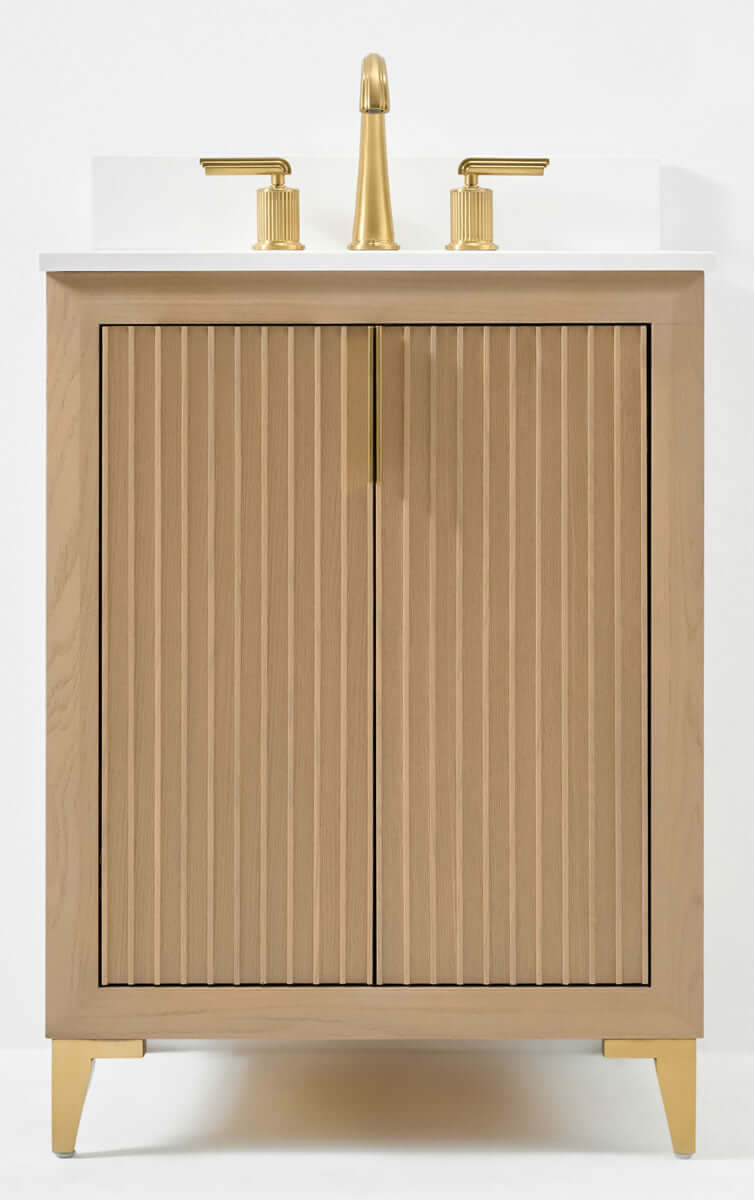 Turlington 24" Solid Wood Vanitty Set Finished in American Oak or Black Oak by Ancerre Designs