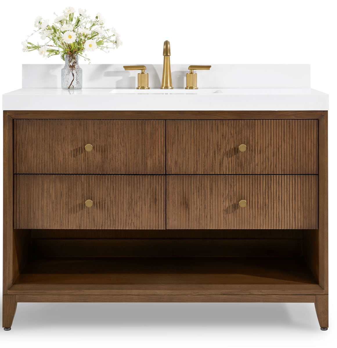 Momo 48"Solid Wood Vanitty Set Finished in American Oak or Black Oak by Ancerre Designs