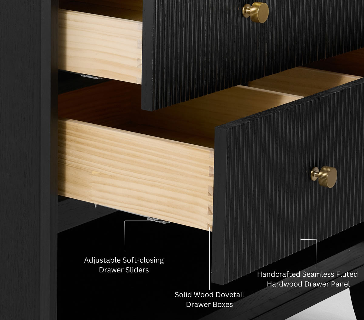 Momo 24" and 30" Solid Wood Vanities in American, Black or Chestnut Oak - by Ancerre Designs