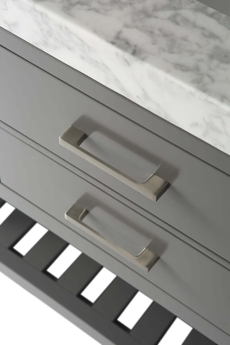 Elizabeth 36" Solid Wood Vanity - 4 Designer Finishes & Italian Carrara Marble - by Ancerre Designs - Perfect Makeup Mirrors