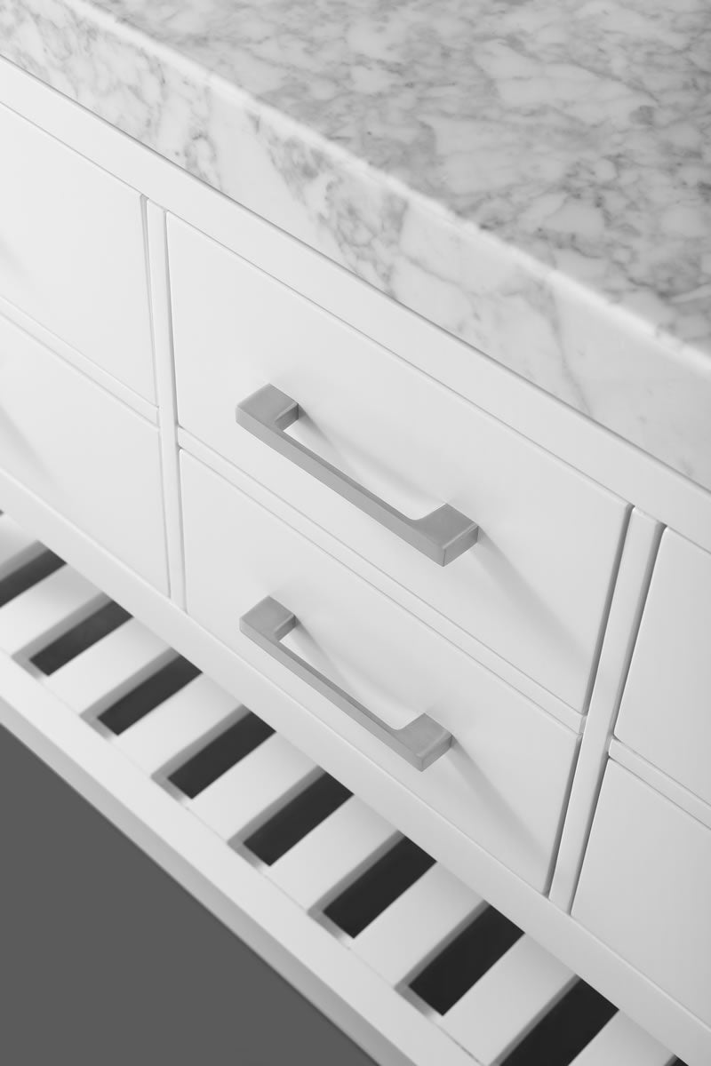 White with Brushed Nickel Hardware