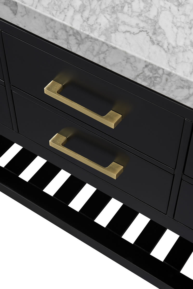 Elizabeth 48" Solid Wood Vanity - 4 Designer Finishes & Italian Carrara Marble - by Ancerre Designs