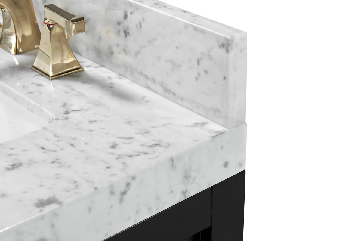 Elizabeth 48" Solid Wood Vanity - 4 Designer Finishes & Italian Carrara Marble - by Ancerre Designs