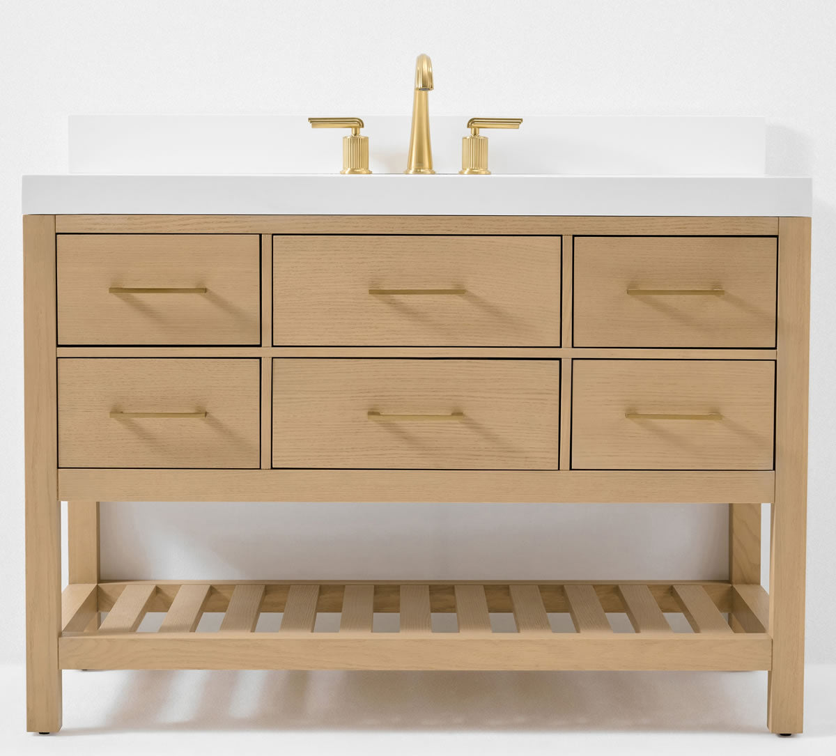 Elizabeth Solid Wood Vanity in 48", 60" or 84" Wide, with Quartz Top - by Ancerre Designs