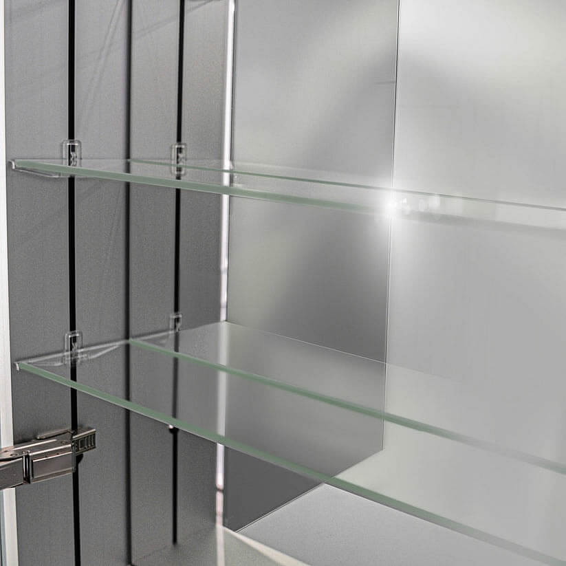 Sidler Gradient Swiss Made 2-Door LED Medicine Cabinet 31", 35", or 47" Wide - Perfect Makeup Mirrors