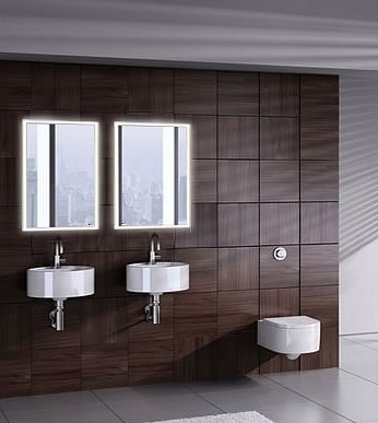 Sidler Quadro LED Medicine Cabinet 19" or 23" Widths