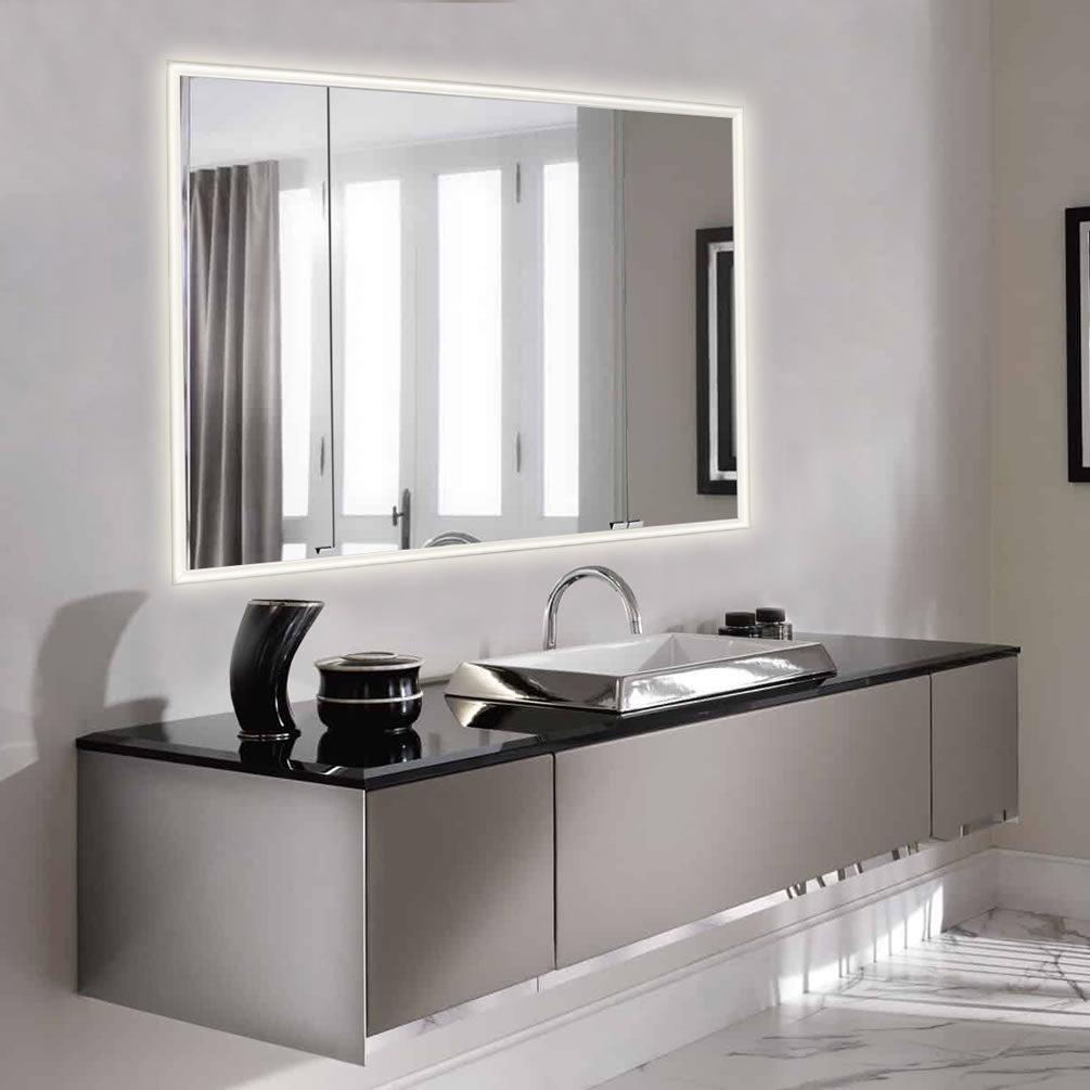 Sidler Quadro LED 3-Door Medicine Cabinet 47" and 59" Wide