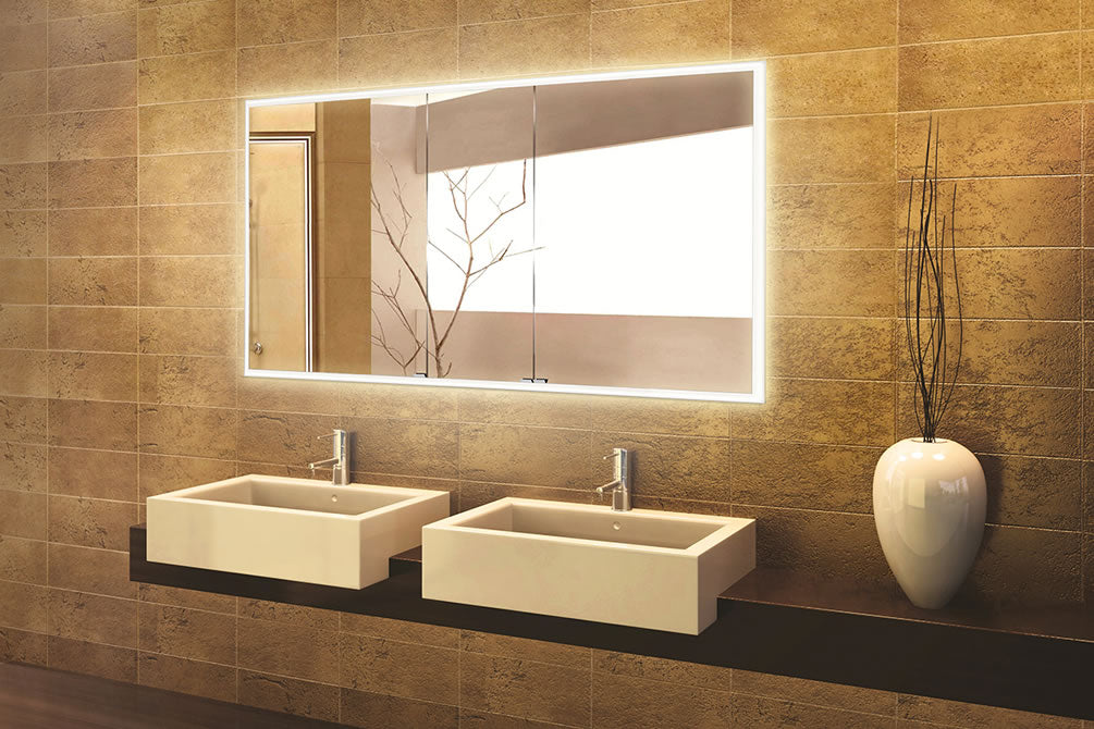Sidler Quadro LED 3-Door Medicine Cabinet 47" and 59" Wide
