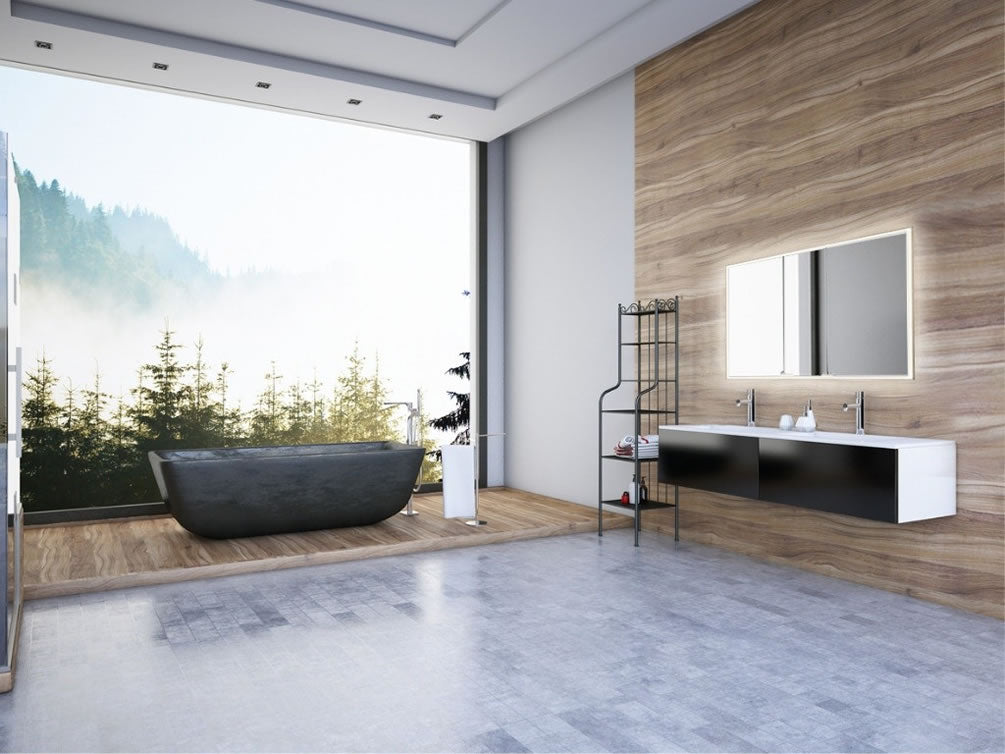 Sidler Quadro LED 3-Door Medicine Cabinet 47" and 59" Wide