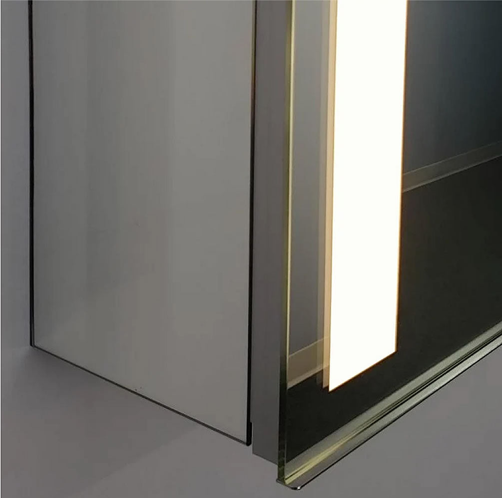 Sidler Sidelight Side Mirror Kit (6") Detail - for surface mounting of the Sidelight Medicine Cabinet