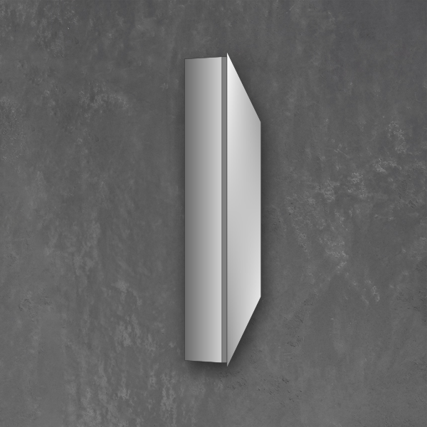Side view, Sidler Cirrus medicine cabinet, all widths 36" High.