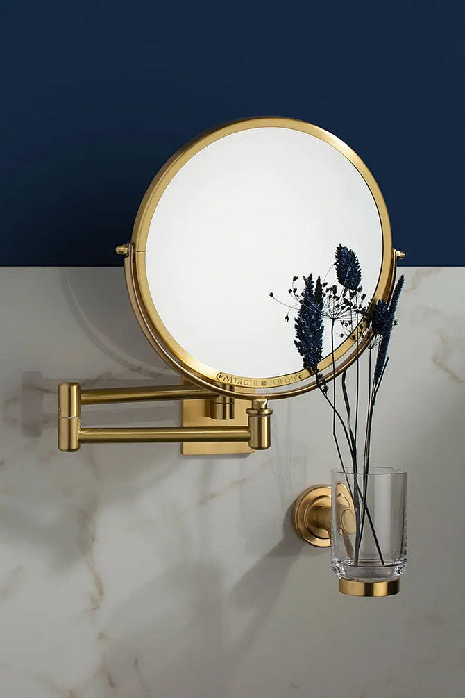 Miroir Brot Patrimoine Wall-Mounted Makeup Mirror by Miroir Brot of France