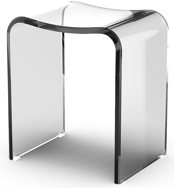 Clear Heavy Acrylic Shower Seat - DW 80 by Decor Walther
