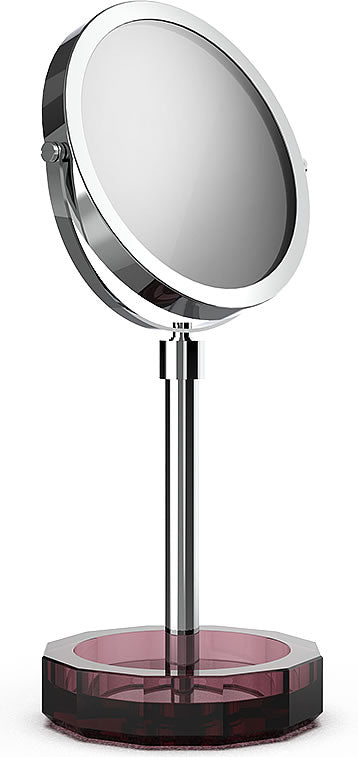KRISTALL Series 5x/1x Cosmetic Mirror Chrome/Burgundy