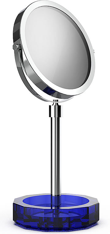 KRISTALL Series 5x/1x Cosmetic Mirror Chrome/Capri Blue