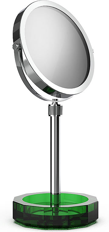 KRISTALL Series 5x/1x Cosmetic Mirror Chrome/English Green