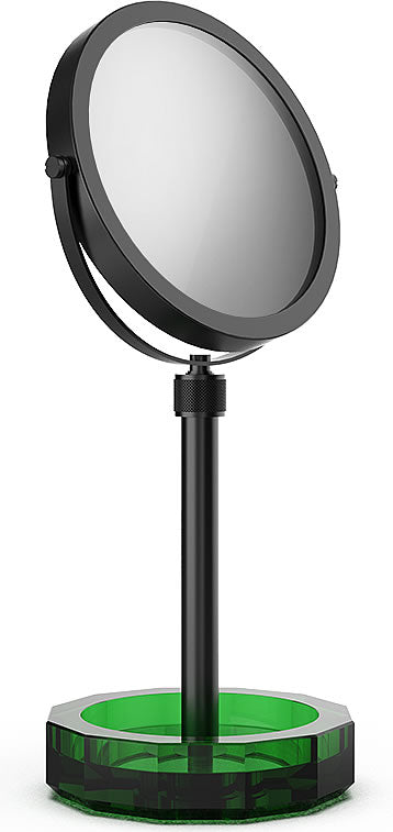 KRISTALL Series 5x/1x Cosmetic Mirror Matte Black/English Green